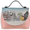 DOGO Femme Cuir Vegan Vert Fait Main et Mode Sac à Main - Bloom Baby Bloom Motif