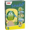 HABA I Miei Primi 6 Puzzle - Animali della Foresta - Puzzle per Bambini a Partire dai 2 Anni - con Orso, Volpe & Co. - Pezzi di Puzzle maneggevoli - 2012185001