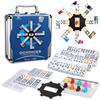 DOUBLEFAN Dominoes Set - Domino Messicano Domino Doppio 12 Domino Set 91 Piastrelle con Cassa in Alluminio