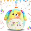 AMFUN Peluche, Happy Birthday Kawaii Giocattolo Morbido, Cuscino in Peluche, Animali di Peluche, Regalo per Figlia, Madre, Sorella, 25CM
