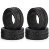KINGCOO Pneumatici per auto radiocomandati da 1/10 RC su strada, 4 pezzi da 65 mm RC per auto 1:10 RC On Road Run-Flating Touring Racing Car Car Car per HSP HPI Kyosho Tamiya (nero)