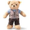 Steiff Peluche Orsacchiotto Ben in costume bavarese, animale di stoffa, occhi in plastica, bambini e bambine, Friends, pupazzo 30 cm, beige, 988684