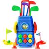 Doloowee Set di giocattoli da golf per bambini, set da gioco, giocattolo sportivo, con 4 mazze da golf colorate, 6 palline, 2 fori di esercizio, giocattolo per ragazzi, ragazze, 3+anni
