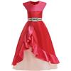 Lito Angels Children's Apparel Lito Angels Principessa Reale Costume Vestito Abito da Festa di Compleanno per Bambina Taglia 6-7 anni, Rosso (Etichetta in Tessuto 0M)