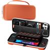 ProCase Borsa per Console Custodia per Nintendo Switch 2 2025 con 24 Slot per Schede di Gioco, Custodia Protettiva Dura da Viaggio Portatile Adatta per Console e Accessori -Arancione