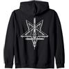 Maglione con grafica gotica di CrushRetr Maglione occulto scheletro pentagramma capovolto Pagan Goth Felpa con Cappuccio