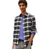 Tommy Jeans Uomo Camicia Flannel Check Regular Fit, Multicolore (Black/Big Check), XL
