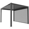 VERDELOOK - Tenda Screen a Caduta Lato 3 metri Grigia - Accessori per Pergola Bioclimatica Atena