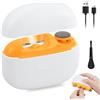 Fangehong Tagliaunghie Elettrico 2 in 1 per Mani e Piedi, Lima Unghie Elettrica Automatica con Luce LED, 2 Velocità, USB Ricaricabile, Sicuro per Bambini, Adulti e Anziani (Bianco)