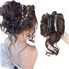 SEGO Chignon Capelli con Pinza Extensions Elastico Sintetica Ondulato Veri Coda di Cavallo Extension Parrucchino #4A