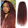 XIIMENALU Trecce per capelli Marley Twist Afro Kinky Curly Cuban Twist Trecce per capelli Marley Twist Trecce all'uncinetto Trecce sintetiche intrecciate senegalesi per capelli Extension per capelli