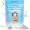 lofuanna Hyaluronic Acid Powder,Pura polvere di acido ialuronico per la pelle, siero facciale fai da te solubile in acqua per l'idratazione e l'umidità del viso | Basso peso molecolare