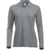 Clique Clothing, maglia a maniche lunghe classica in cotone, da donna, vestibilità moderna, da XS a XXL Grey Melange X-Large