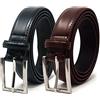 Ashford Ridge Doppio Pacco Da Uomo in Pelle 30mm Twin Pack - Nero/Marrone - 2XL