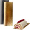 Be Your Packer Vassoi Torte Rettangolari 30x10 cm Oro-Nero Pack 15 | Be Your Packer | Espositore reversibile in cartone da 1 mm. Doppia faccia oro e nero per torte, biscotti e dolci.