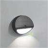 auralab Luci Solari Esterno con Sensore di Movimento, Batteria 1500 mAh Sostituibile, Luce Recinzione, Impermeabile IP54, per Cancello, Giardino, Garage, Bianco