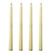 KARELLS Candele Coniche Senza Fiamma, Candele senza fiamma, 2 Pezzi, Senza Fiamma Tremolante, Alimentate a Batteria Per Casa, Matrimonio, Data, Decorazione, Altezza 28 cm, Beige