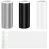 Kayuneed Smart Vinyl Permanent for Cricut Joy, 4 rotoli di pellicola di trasferimento in vinile permanente, 14 x 200 cm, set per tazze fai da te, decorazione fai da te (nero, bianco, argento, pellicola di