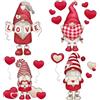 GORGECRAFT 4pz San Valentino Adesivo per Finestra Simpatico Gnomo Nano Cuore D'Amore Adesivo per Porta Scorrevole In Vetro Statico Impermeabile Si Aggrappa Decor Pellicola In Vinile Decalcomanie