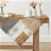 Arwllzz Tovaglia Antimacchia Quadrata 85 x 85 cm Marrone Moderna Pittura Tovaglie Colorato Corte Effetto Lino Lavabile Copritavolo per Feste Autunnali Matrimonio Vacanze Compleanno Decorazione