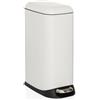 HJH Office OFFICE Pattumiera 20l con coperchio Softclose CLEAN Slim acciaio sottile secchio interno bianco 56x34x22cm