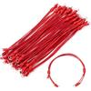 Sparkeads 20 pezzi braccialetti intrecciati non rifiniti da 23,5 cm, cordino per braccialetti regolabile in poliestere cerato per braccialetti dell'amicizia, creazione di gioielli fai da te, rosso