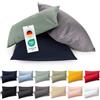 Blumtal Fodera per Cuscino Jersey 40x70 in Set da 2 - Fodere per Cuscino 40x70 in 100% Cotone Certificato OEKO-TEX - Fodera Morbida per Cuscino 40x70 cm con Cerniera - Bianco