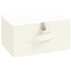 GUOHNHE Scatole Portaoggetti con Serratura, Contenitori Pieghevoli con 2 Maniglie, Organizzatori per Armadio, Camera da Letto, 30 x 20 x 16 cm, Beige, XSNY15GS-1