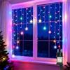 Aigostar Tenda Luminosa 3M + 1,5×1,2M, 82LED, 8 Modalità Con Memory E Timer, IP44, Interno/Esterno, Luci Per Feste Natale Matrimonio Giardino(RGBY)
