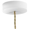 creative cables Kit rosone per lampadario da soffitto (legno bianco, Ø 120 mm, 1 foro centrale) - Fissaggio per lampadari e sospensioni singole - Design artigianale e made in Italy