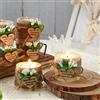 Lallisa Portacandele in legno da matrimonio, 12 pezzi, con targhetta a cuore, per doccia nuziale, idea regalo di ringraziamento, cilindro, in legno, per tavolo, centrotavola e bomboniere, per ospiti