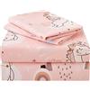 JSD AONELAS JSD Pink Moon Unicorn Kids Sheet Set Twin 3 Piece, Cute Printed Microfiber Bed Sheets for Girls Deep Pocket