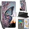 PHINIENLAND Cover per Honor 90 5G Case PU Pelle Custodia [Kickstand] [Chiusura magnetica] [Slot per Schede], Portafoglio Flip Custodia per Honor 90 5G,Farfalla