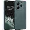 kwmobile Custodia Compatibile con Xiaomi Redmi Note 14 4G (Non 5G) Cover - Protezione Back Case Morbida - Silicone TPU Effetto Metallizzato Petrolio Metallizzato