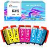 Clywenss Compatibili 202XL 202 XL Cartucce d'inchiostro Colori per Epson Expression Premium XP-6100 XP-6105 XP-6000 XP-6005 XP-6001 XP6100 XP6105 XP6000 XP6005 XP6001 Stampante, 6-Pezzi (2C 2M 2Y)
