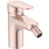 Ideal Standard - Alu+ Miscelatore per bidet, 115 mm proiezione del beccuccio, Raddrizzatore di flusso, risparmio d'acqua, tecnologia Blue Start, FirmaFlow, elementi principali in alluminio, Rosé