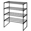AKTIVE Max Home Scaffale portascarpe, 68x30x85 cm, peso massimo supportato 16 kg, 4 ripiani, organizer, struttura nera, per ingresso, camera da letto, impilabile (18814)