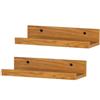 AKTIVE Max Home Set di 2 mensole da parete, 25 cm, peso massimo supportato 4 kg, effetto rovere, sospese, per quadri, decorazione, soggiorno, sala da pranzo, cucina, bagno (18486)