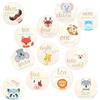 xinxinlovee Milestone baby cards neonato in Momenti Speciali del primo anno Cartoline traguardo bambino, idee regalo baby shower, Regalo nascita,13 pietre miliari su dischi di legno pregiato