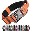 Ledeak Collare Tattico per Cani con Maniglia di Comando, Collare Tattico Regolabile con Fibbia in Metallo, Collari Militare in Nylon per Cani di Taglia Media e Grande Addestramento (Arancione, XL)