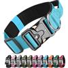 Ledeak Collare Tattico per Cani con Maniglia di Comando, Collare Tattico Regolabile con Fibbia in Metallo, Collari Militare in Nylon per Cani di Taglia Media e Grande Addestramento (Blu, XL)