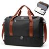 SEAFEW Borsone da Viaggio,Bagaglio a Mano 45x36x20 Easyjet Borsa da Viaggio con Scomparto per le Scarpe, Borsa da Cabina Easyjet Borsa Sportiva Borsone da Palestra da Weekend,M05-Nero Marrone