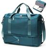 SEAFEW Borsone da Viaggio,Bagaglio a Mano 40x30x20 Ryanair Borsa da Viaggio con Scomparto per le Scarpe,Borsa da Cabina Ryanair 40x30x20 Borsa Sportiva Borsone da Palestra da Weekend,M04-Blu pavone