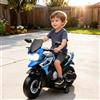 DecHome Moto Elettrica Bambini con Rotelle e Specchietti 85.5x44.5x56 cm Blu