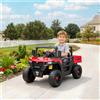 DecHome Macchina Elettrica Bambini 3-8 Anni 12V con Telecomando e Musica Rosso