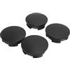 Phefop Tappo centrale ruota universale (Ø est. 57 mm, Ø int. 50 mm), nero, set da 4 - coprimozzo adatto a molte auto