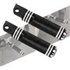 HCmotorku Poggiapiedi per Moto Maschio Montaggio Pedane Poggiapiedi Fit per Harley Sportster XL883 XL1200 Touring Road King Softail Dyna Nero