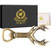 LKKCHER Regali antler dei cervi, regali da cacciatore per uomini, apribottiglie di birra, accessori da caccia, regali di Natale per donne, uomini, regali personalizzati per cacciatori, uomini, con