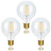 FLSNT Dimmerabile Lampadine LED E27 Luce Calda, 5,5W(equivalente 40W), G95 Vintage Edison Lampadine E27, 550LM 2700K Bianco caldo, Vetro trasparente, Confezione da 3