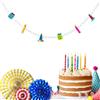 Danduolai Striscione pre-infilato Happy Birthday - Ghirlanda di palline in feltro - Ghirlanda di buon compleanno, decorazioni arcobaleno di compleanno, cartello personalizzato per decorazioni per feste, oggetti